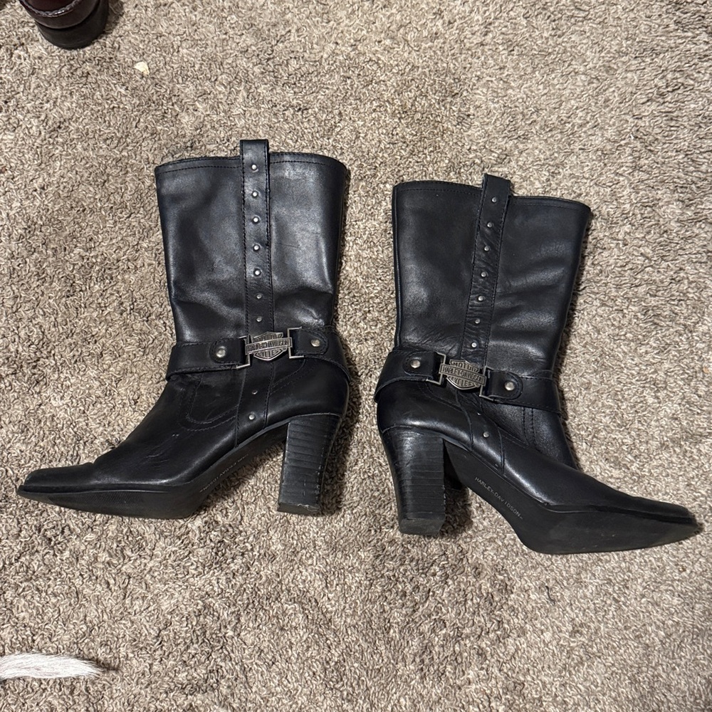 Harley-Davidson Black Leather Boots